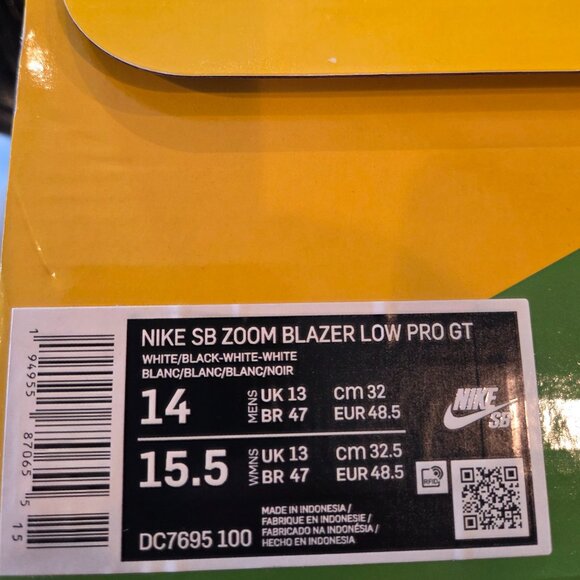 Men's Size 14 - Nike Zoom Blazer Pro GT SB Low White Gum (DC7695-100) - Picture 8 of 8